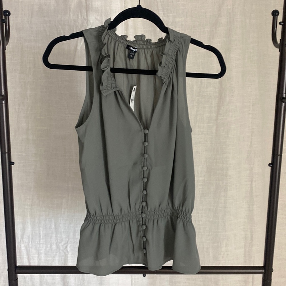 Victorian Army Green Blouse